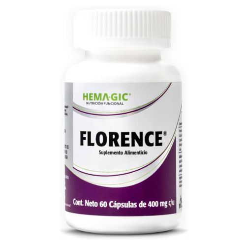 Florence Probióticos - Suplemento Alimenticio Bifidobacterium | 30 Mil Millones UFC, Lactis HN019 y Lactobacillus Acidophilus NCFM, 60 Cápsulas Vegetales 400 mg, Sin Gluten, Sin OGM
